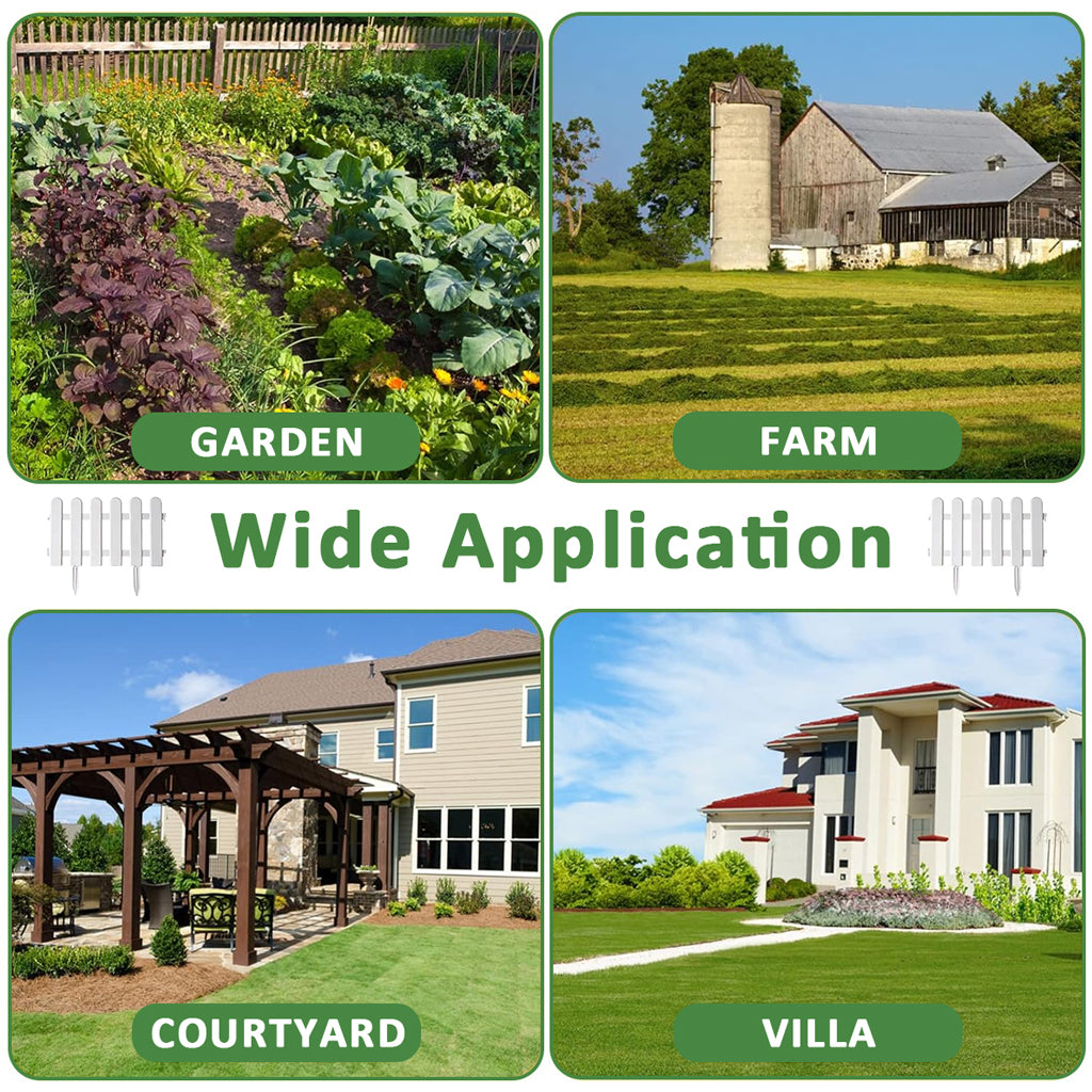 HASTHIP 6Pcs Garden Fences 50x30cm Connectable Plastic Fences Decorative White PVC Garden Fences for Flower Bed, Garden, Green House, Porch HASTHIP 6Pcs Garden Fences 50x30cm Connectable Plastic Fences Decorative White PVC Garden Fences for Flower Bed, Garden, Green House, Porch